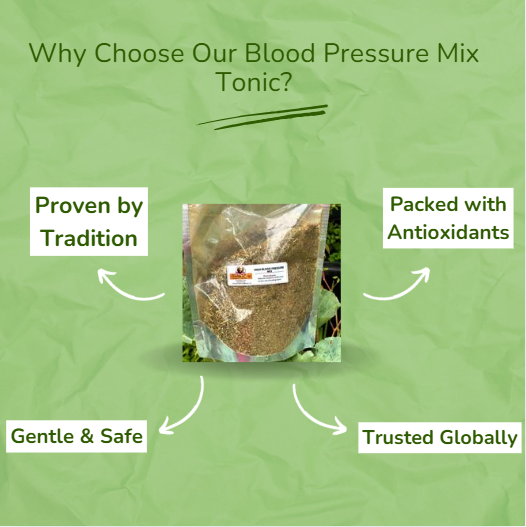 Blood pressure tonic mix proven by tradition and packed with antioxidants.