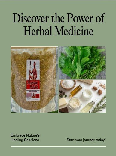 Herbal medicine packaging and fresh herbs displayed with natural remedies.