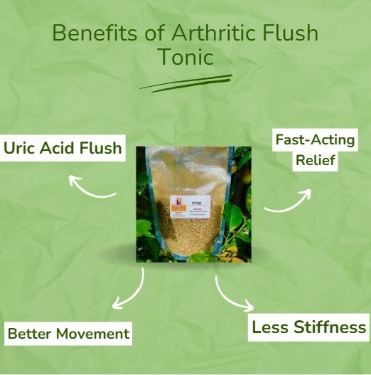 Herbal Arthritic Flush Tonic for pain relief and better movement.