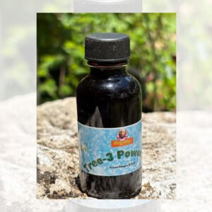 A black bottle labeled "3-Pen" placed on a rock outdoors.