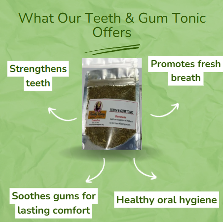 Teeth & Gum Tonic strengthens teeth and promotes fresh breath.